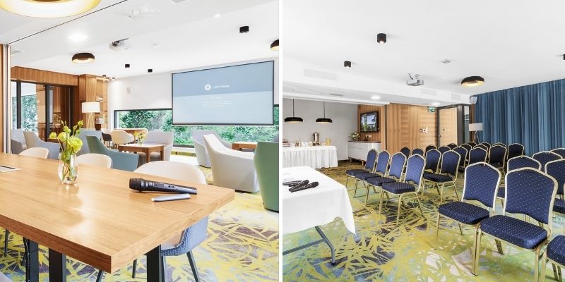 Hotel Testa będzie dobrym wyborem w przypadku szkolenia czy konferencji. Na zdjęciach dostępne sale konferencyjne. Fot. materiały Hotelu Testa Hotel Testa będzie dobrym wyborem w przypadku szkolenia czy konferencji. Na zdjęciach dostępne sale konferencyjne. Fot. materiały Hotelu Testa